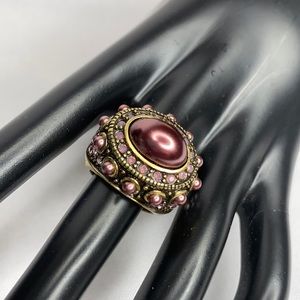 Heidi Daus " Rhapsody " Aubergine color Pearl Ring